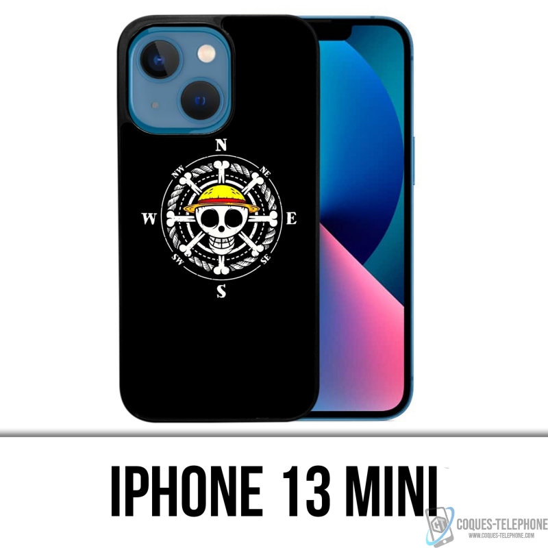 Funda Mini para iPhone 13 - Brújula con logo de una pieza