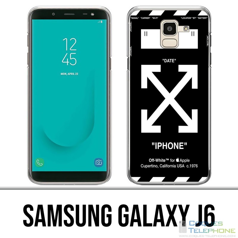 Coque Samsung Galaxy J6 - Off White Noir